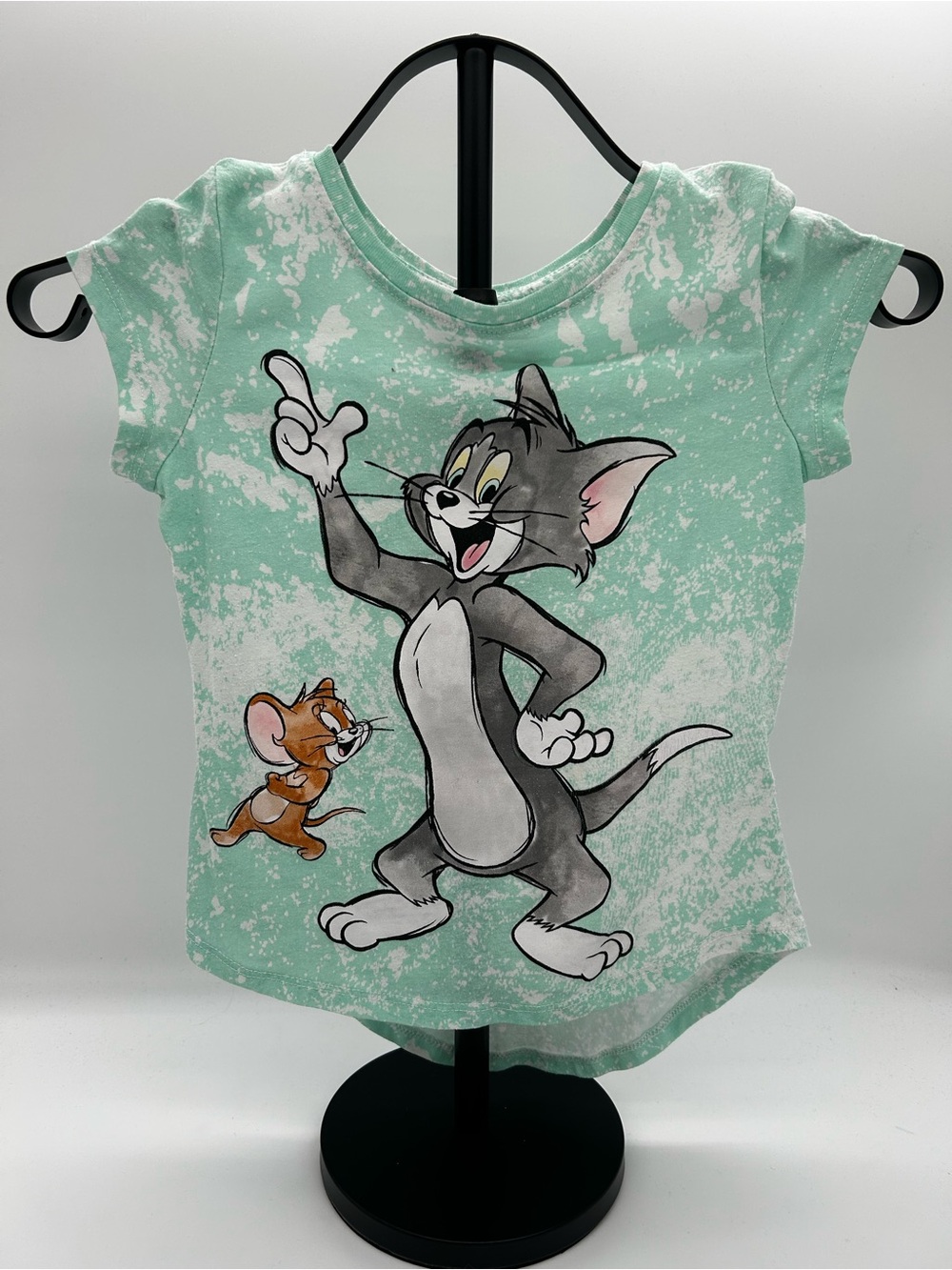 Tom and Jerry Mint Green Short Sleeve Tee for Kids Size 7